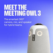 Owl Labs Meeting Owl 3 Premium Pack, 360-Degree 1080p HD Video Conference Camera, AI-Powered Speaker Focus, Wireless Wi-Fi, USB-C, BND300-0002
