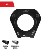 Milwaukee 3 in. IPS-P Pivoting Press Ring for M18 FORCE LOGIC Long Throw Press Tool, Black, Steel, 49-16-2657BX