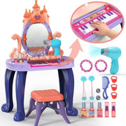 JoyStone Toddler Vanity Makeup Table with Mirror and Chair Kids