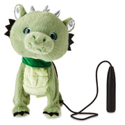 Sound N Light Kid Connection Walking Dragon Plush Toy with Interactive Leash, Silver Wings, Blue Eyes, Ages 3 and Up