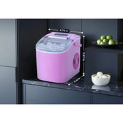 Simzlife ZX-IM-06F-S Countertop Ice Maker with Handle, Pink