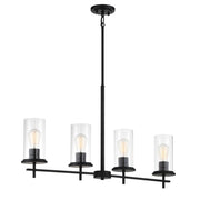 Minka Lavery Haisley 4 Light Island Pendant, Coal Finish, Traditional Style, Dimmable, 34 in, 4097-66A