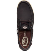 HEYDUDE Harbor Lo Classic Boat Shoes for Men, Mole Brown Multi, Slip-On with Elastic Laces, Cushioned Ankle Collar, Removable Foam Insole, Lightweight Flexible Outsole, 45139-2ID