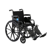 Medline Guardian K4 Lightweight Wheelchair with Flip-Back Desk-Length Arms, Adjustable Elevating Leg Rests, 20 Inch Seat, Gray, MDS806565E