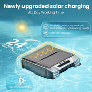 YOMA Y80 Upgraded Solar Pool Skimmer Robotic Surface Cleaner with Remote Control, 24-Hour Continuous Cleaning, Smart Obstacle Avoidance, Self-Parking