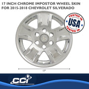 Coast2Coast IWCIMP390XN Impostor 17 Inch Chrome Plated Plastic 5 Spoke Wheel Cover Set of 4
