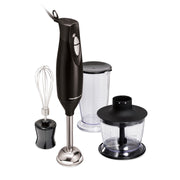 Hamilton Beach 7 Piece Immersion Blender Set, 225W, 2 Speeds, Black, Dishwasher Safe, 59768G