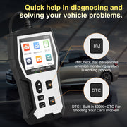 Tidymend C800 OBD2 Scanner Diagnostic Tool for Cars and Trucks, Cloud Printed, Silver