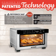 Gourmia Air Fryer Toaster Oven, 10-Quart Capacity, 12 Preset Functions, FryForce 360 Technology, Convection Mode, Stainless Steel, GTF1188SSA