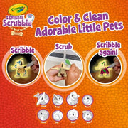 Crayola Scribble Scrubbie Pets Dinosaur Glow Combo Pack, 7 Dinosaur Toys with 8 Washable Markers and Brush, Glow in the Dark, Multi, 747702