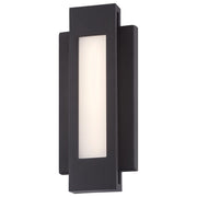 George Kovacs Insert LED Outdoor Wall Sconce, Pebble Bronze, 12 Inch, Dimmable, ADA Compliant, P1230-286-L