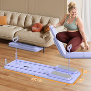 Feierdun Upgo 5 in 1 Folding Pilates Board Reformer Set, 300 lb Capacity, Portable Home Pilates, Purple, JFB-P01