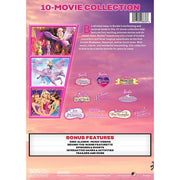 Mattel Barbie 10-Movie Classic Princess Collection DVD, Animation Musical Fantasy Adventure, Family-Friendly, English SDH Subtitles