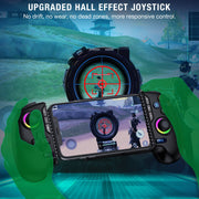 ESYWEN Mobile Gaming Controller for iPhone and Android with Hall Effect Joystick, Bluetooth Wireless, Rechargeable Battery, Adjustable RGB Lighting, MC300