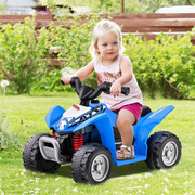 OLAKIDS Kids Ride On ATV 6V Electric Vehicle for Toddlers 4 Wheeler Battery, Blue