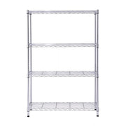 Hyper Tough 42374C 4 Tier Wire Shelf Unit, Chrome, 1400 lb. Capacity, Adult