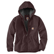 Carhartt Loose-Fit Washed Duck Sherpa-Lined Jacket for Ladies - Blackberry - M