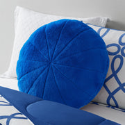 Mainstays Plushy Faux Fur Round Decorative Pillow, Soft Polyester Filling, 23 in, Red