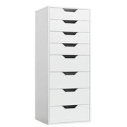 Homfa FMD-140 8 Drawer Wood Bedroom Dresser, Tall Chest of Drawer for Closet, Living Room, White