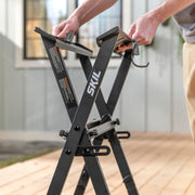 Skil Table Saw Folding Stand with Steel Locker Plate, Tool-Free Setup, Adjustable Height, Dust Bag Included, SFS0001