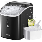Silonn SLIM17B-BD Countertop Portable Nugget Ice Maker, 33lb Daily Capacity, Quiet Operation, Self-Cleaning, Cooler Bag Included, Gray