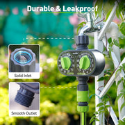 RainPoint Automatic 2 Dial Programmable Hose Sprinkler Timer, Weatherproof Outdoor Watering Controller with Adjustable Flow, 1-Zone, ITV121