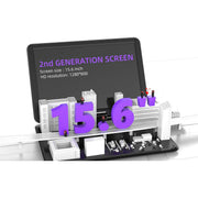 BOIFUN Portable DVD Player with 15.6 Large HD Screen 6 Hours Rechargeable Battery Support USB/SD