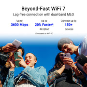 ASUS RT-BE58 Go Dual-Band Wi-Fi 7 Travel Router, 3.6 Gbps, USB-C Powered, Advanced VPN Security