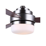 BLACK+DECKER BCF5262R 52-Inch 3-Bladed Remote Controllable Brushed Nickel Ceiling Fan with Reversible Blades