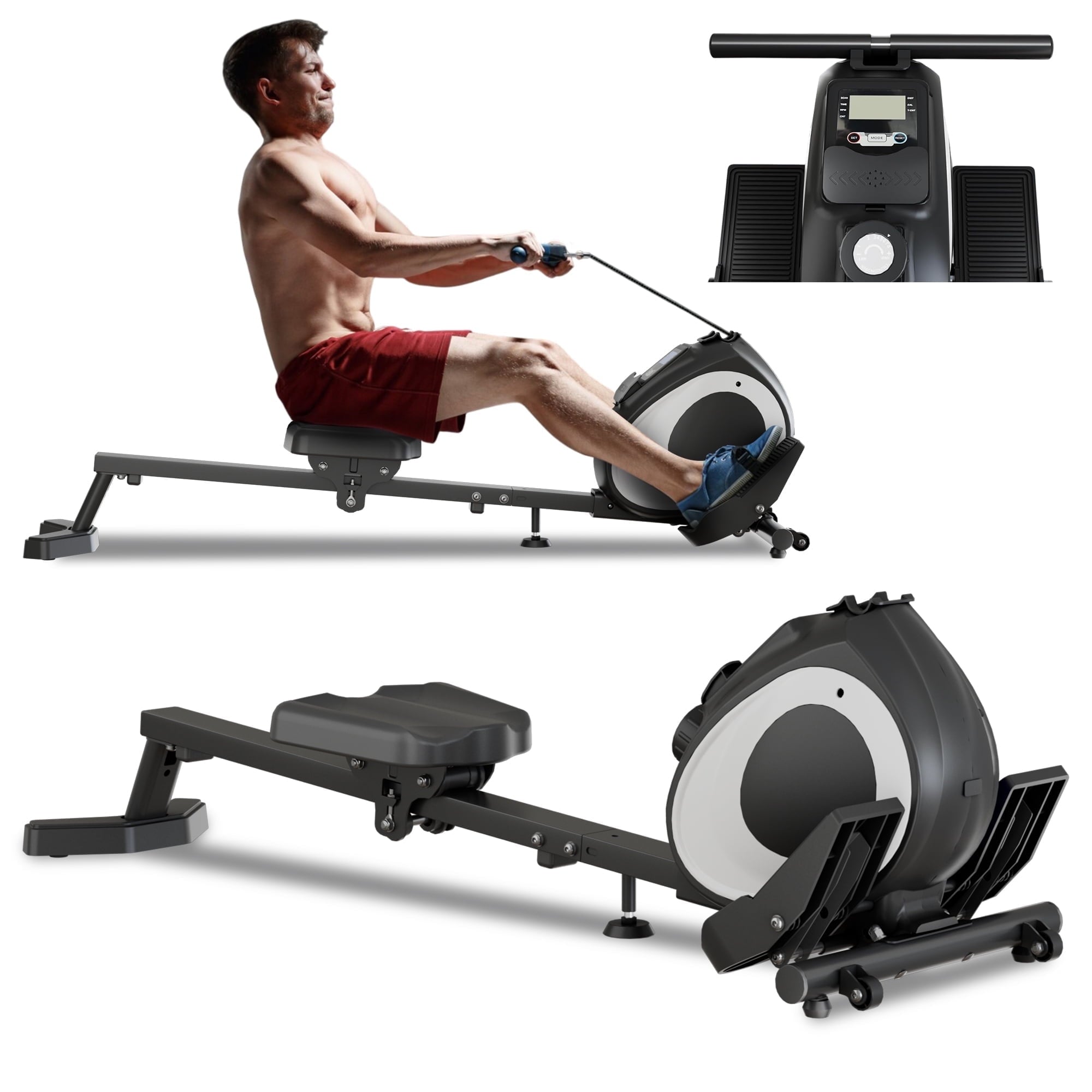 Cs Rowing Machine Cardio Flex CF-SPOL18 Magnetic Rowing Machine Home Gym Equipment for F ...