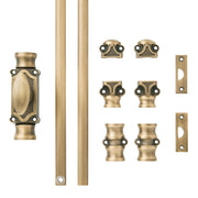 Signature Hardware Helmina Brass Cremone Bolt, 72 Inch Tall, Solid Brass, Matte Black, Reversible Handing, Customizable Length, 955211-1.75