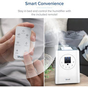 Levoit LV600HH-RXW Hybrid Ultrasonic Humidifier with Bonus Absorption Pads, Whisper Quiet Operation, Auto-Shutoff 1.58 gal, 6 L