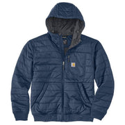 Carhartt Men's Gilliam Active Insulated Hooded Jacket, Rain Defender Water Repellent, Cordura Fabric, Wind Fighter Technology, Dark Blue, Large, 106543
