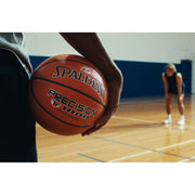 Spalding Precision TF-1000 Indoor Basketball, Dry Grip Microfiber Composite Cover, Deep Channel Design, NFHS Approved Size 7, 29.5 in, Orange