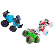 Spin Master Smash & Bash Monster Mutt Dalmatian Toy Truck, 1:64 Scale, White and Blue, Series 02, 6072396