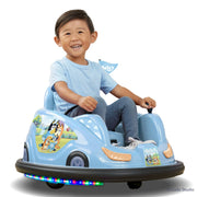 Flybar FB101921DTR Bluey 6V Bumper Car Ride on Toy, Blue