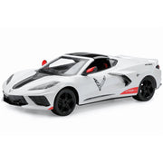 New Bright 1:8 Scale Chevy Corvette Stingray Remote Control Car, White, Full-Function, Working Headlights, Rechargeable Battery, 21.5 in, 60832U-3
