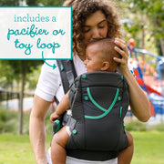 Infantino 200113-01 Carry On Active Ergonomic Multi-Pocket Infant & Toddler Carrier, Grey w/ Pacifier Loop