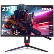 RCA 27 Evolution Select Gaming Monitor, 165Hz Refresh Rate, 2560 x 1440p QHD Display, 1ms Response Time, HDR10, RGB LED Backlighting, Adjustable Stand, Black, M27SG134F