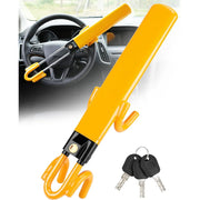 MRSXXNTY Steering Wheel Lock, Heavy-Duty Alloy Steel Twin Bars, Adjustable Fit 6.6