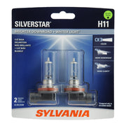 Sylvania H11ST.BP2 H11 SilverStar Halogen Headlight Bulb, 2 Pack