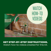 Character Faucet Installation Kit, Complete Set with Basin Wrench, Plumber's Putty, Thread Seal Tape, Microfiber Rag, Wet Wipes, Drip Tray, Virtual Support, Easy Video Instructions, K-CHA-KIT-FCT
