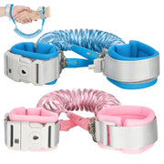 Sixwipe LW-05 Anti Lost Wrist Link, 2 Pack Toddler Leash with Key Lock, Reflective Child Walking Harness (Blue+Pink)