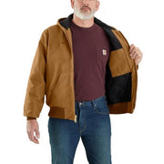 Carhartt Men's Flannel-Lined Active Firm Duck Softshell Workwear Jacket, Brown, Medium Tall, 106673