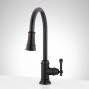 Signature Hardware SHXCAM107MB Amberley 1.8 GPM Single Hole Pull Down Kitchen Faucet - Matte Black