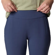 Columbia All Seasons Women's Capri Hiking Pants, Nocturnal Blue, Mid-Rise, Comfort Stretch, UPF 50 Sun Protection, Stain Resistant, 23in Inseam, 211964
