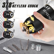 RELOIVE 21V Cordless Drill Driver Power Set, 4-in-1 Multifunctional Tool, 45N.m Torque, 3/8 in Keyless Chuck, Dual 2000mAh Batteries, Yellow