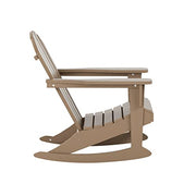 WestinTrends WWT00152-0 Outdoor Patio Porch Rocking Adirondack Chair - Weathered Wood - Weather and UV Resistant