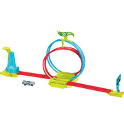 Hot Wheels HPC05 Neon Speeders Track Set, Laser Stunt Slamway with Car