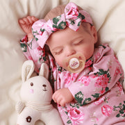 RSG Realistic Sweet Gallery Reborn Baby Doll, 20 Inch, Full Body Cloth, Poseable, Light Skin Tone, Curly Hair, Includes Pacifier and Nursing Bottle
